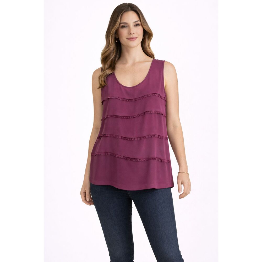 Rafaella Woman Tiered Sleeveless Top 2X